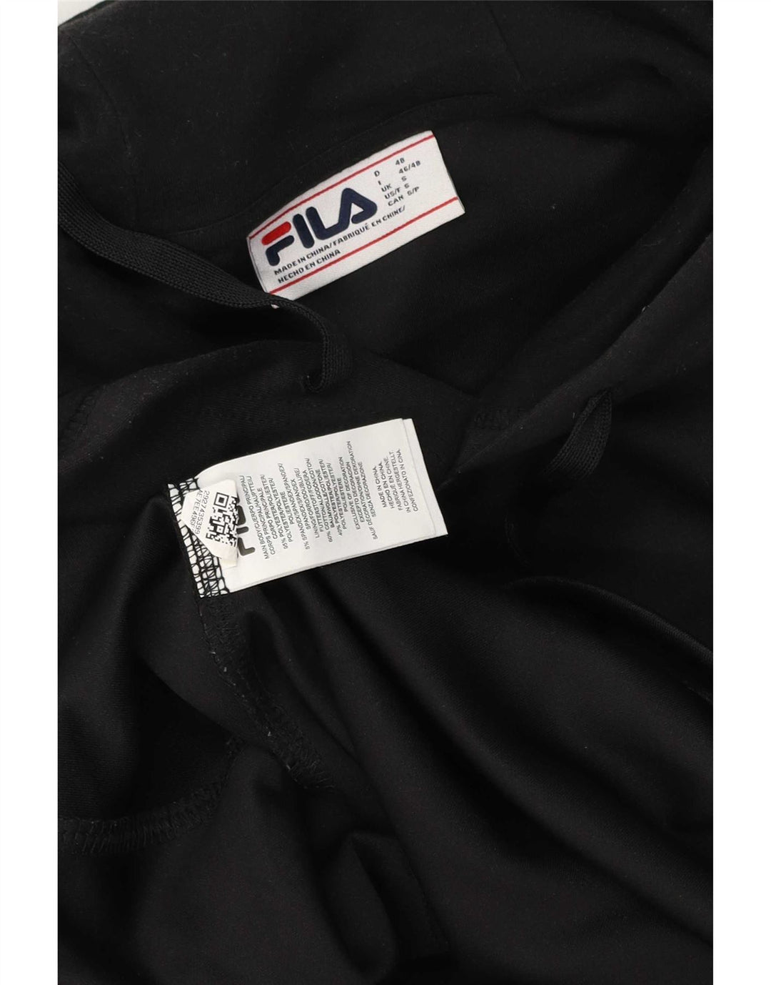 Fila Pull à capuche pour homme Petit Noir Polyester