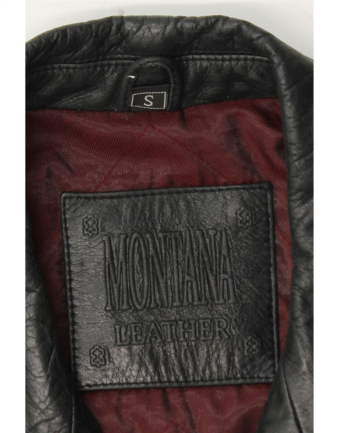 MONTANA Veste en cuir pour homme UK 36 Petit cuir noir