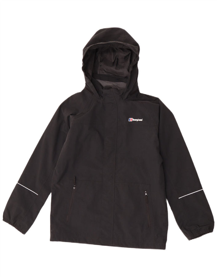 Berghaus Veste de Pluie à Capuche Garçon 12-13 Ans Noir Polyamide