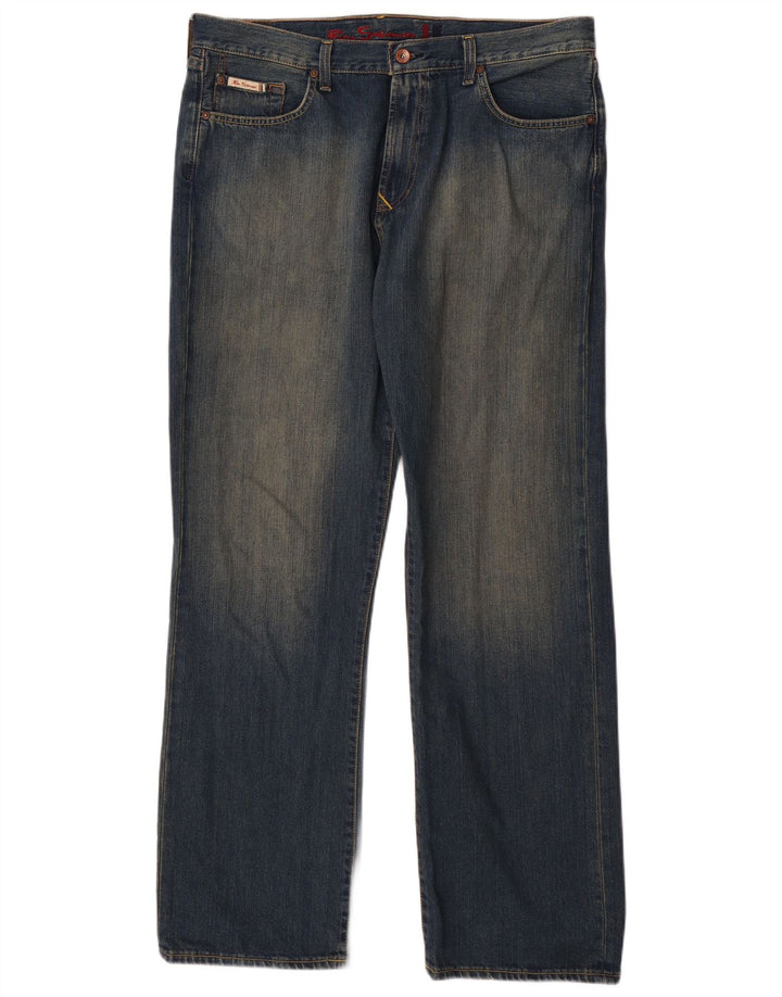 BEN SHERMAN Jean droit homme W36 L32 bleu coton