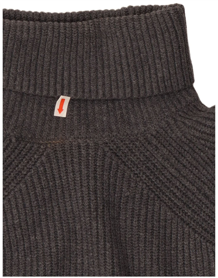 Marks & Spencer Pull court à col roulé pour femme UK 10 Petit Gris