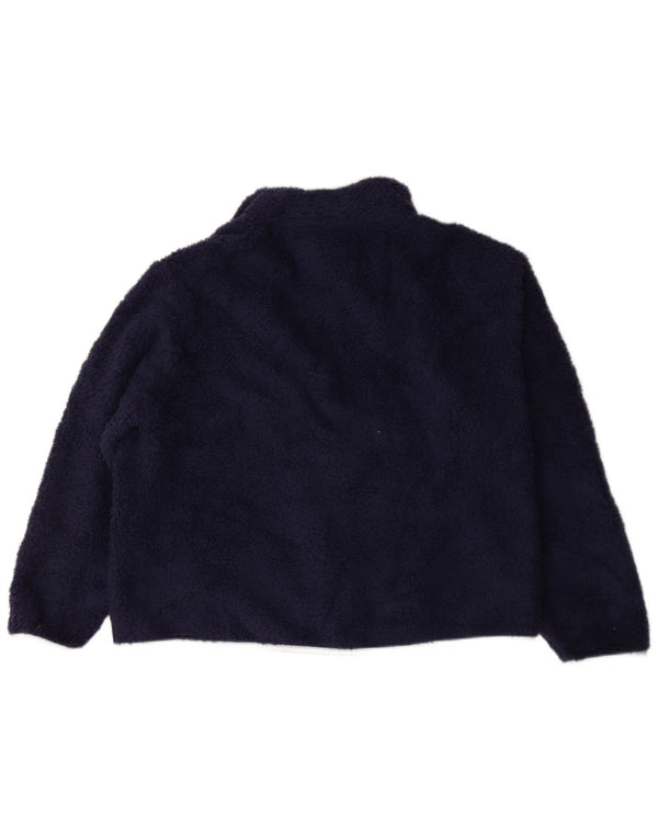 Champion Pull polaire surdimensionné à col zippé pour femme UK 18 XL Bleu marine