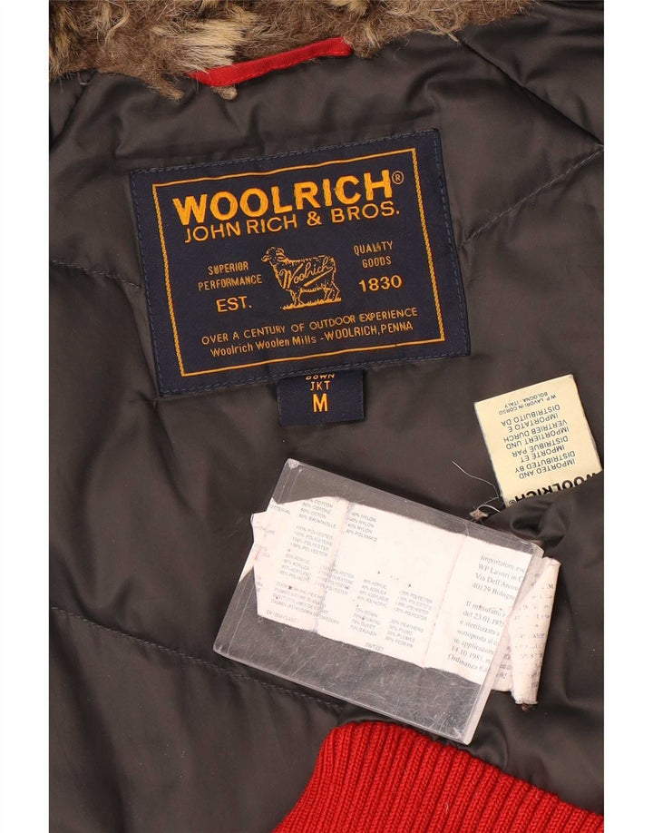 Woolrich Veste matelassée à capuche pour femme UK 44 Medium Red Nylon