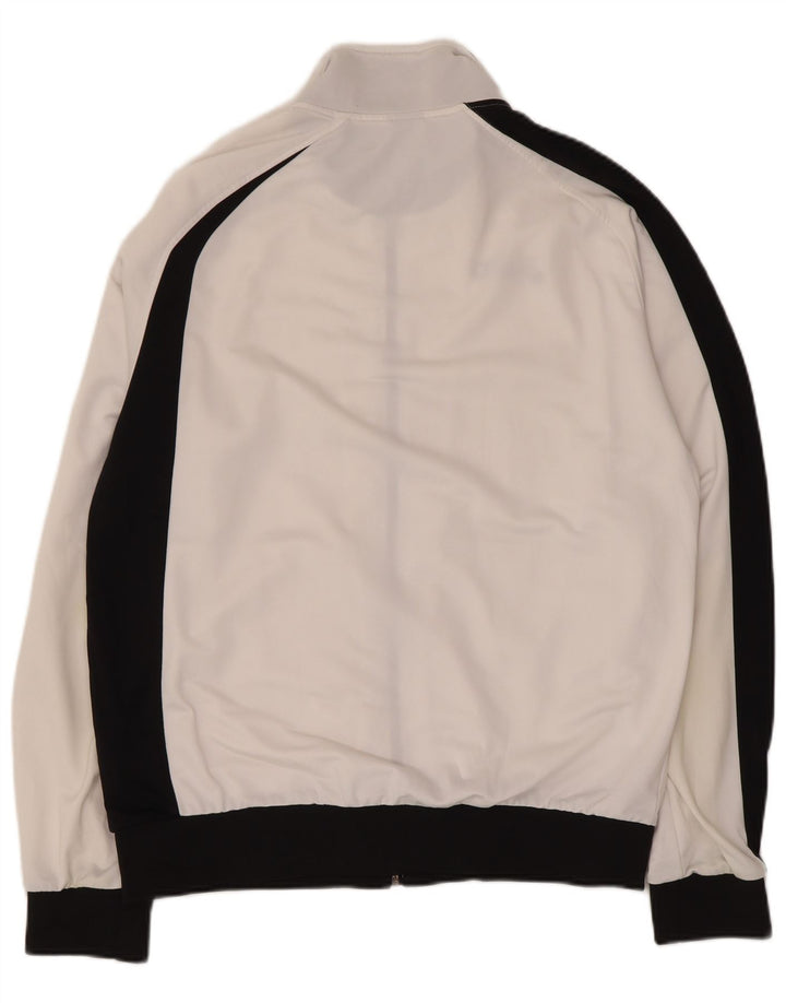 Asics Veste de survêtement graphique pour femme UK 18 XL Blanc Colourblock