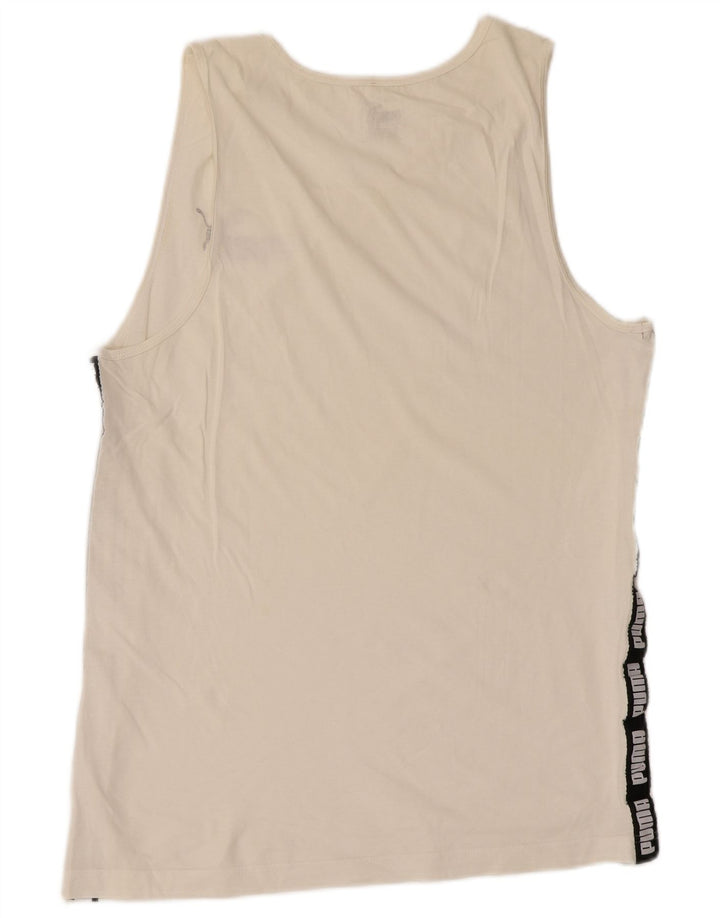 Puma Débardeur Graphique Homme Taille M Couleur Blanche à Bloc de Couleur