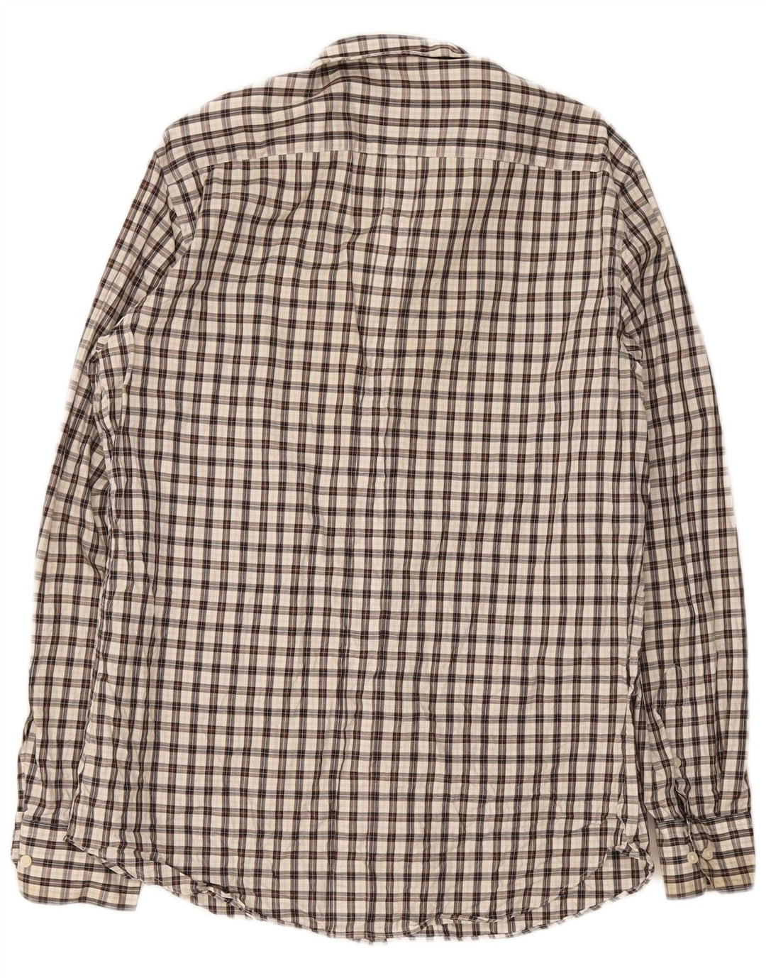 Massimo Dutti Chemise en flanelle pour homme à carreaux marron