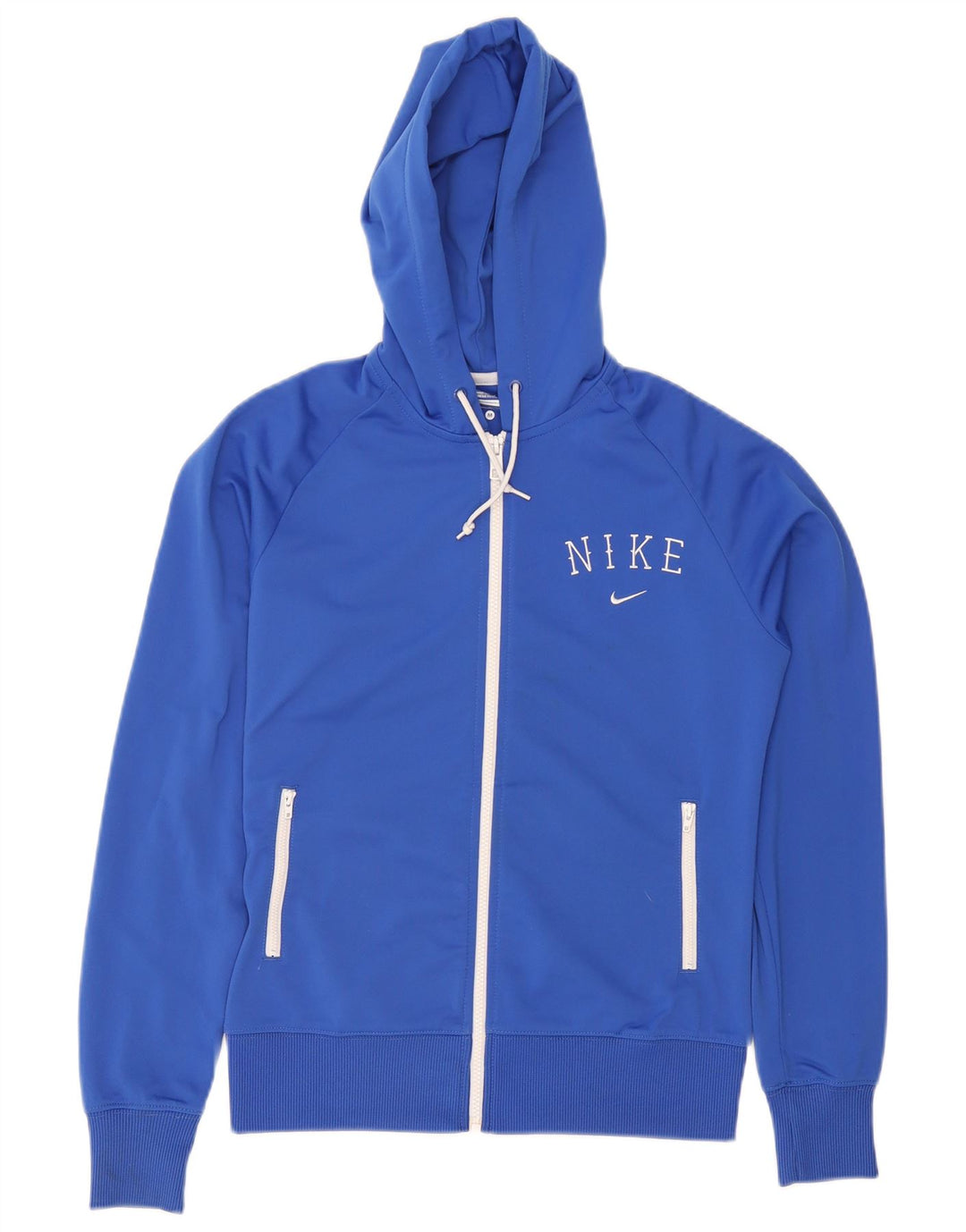 Nike Pull à capuche zippé pour femme UK 14 Bleu moyen