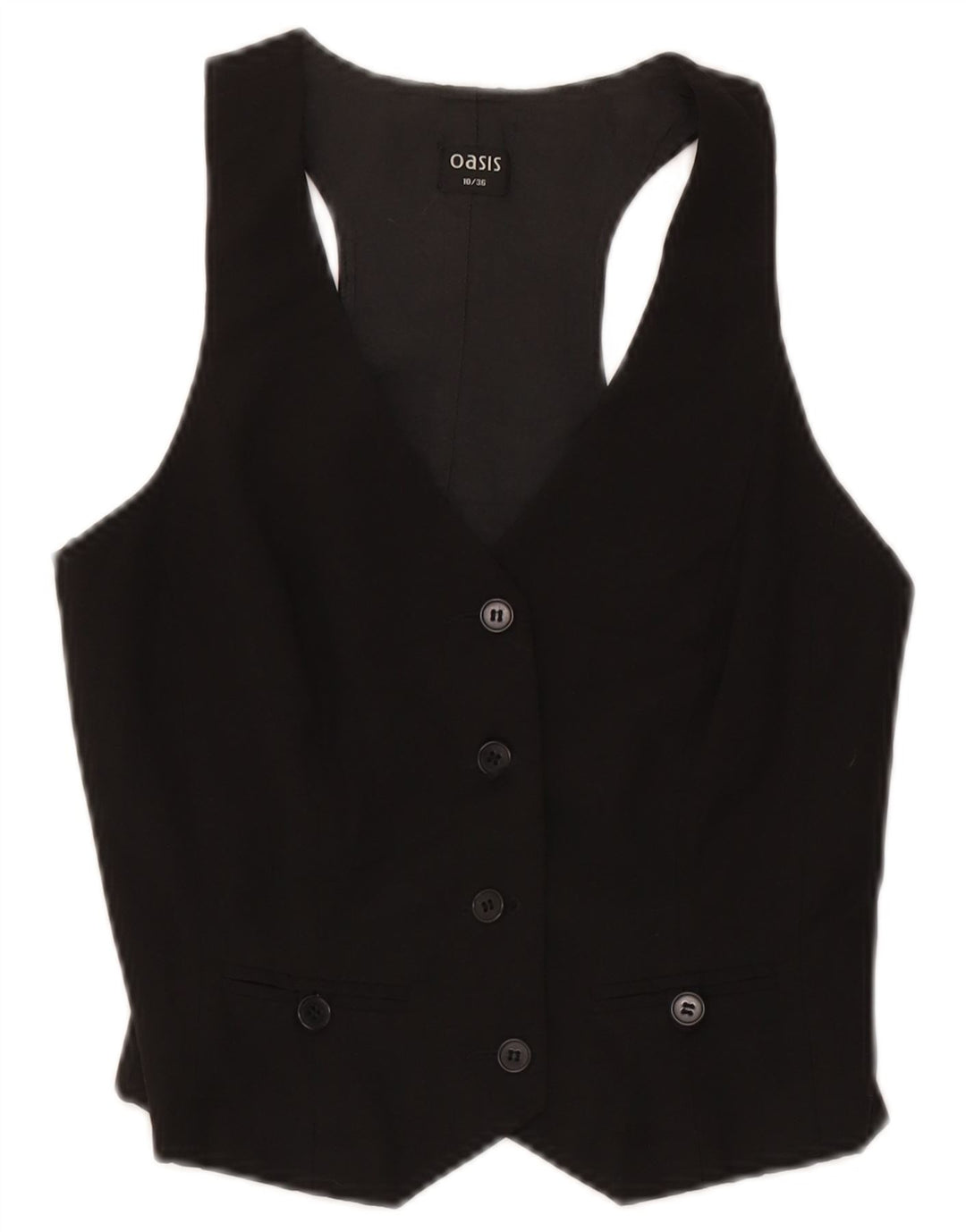 Oasis Gilet Femme UK 10 Petit Noir Polyester