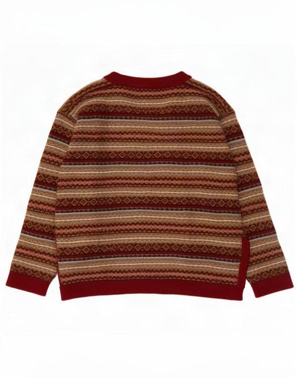 Massimo Dutti Pull ras du cou pour femme UK 10 Petit Bordeaux