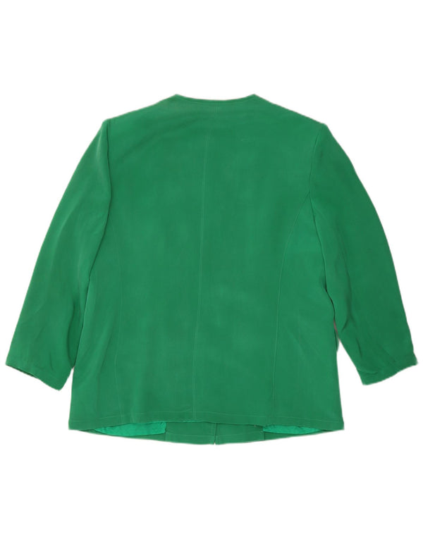 Mariella Burani Veste blazer à 5 boutons à manches 3/4 pour femme UK 18 Large Vert