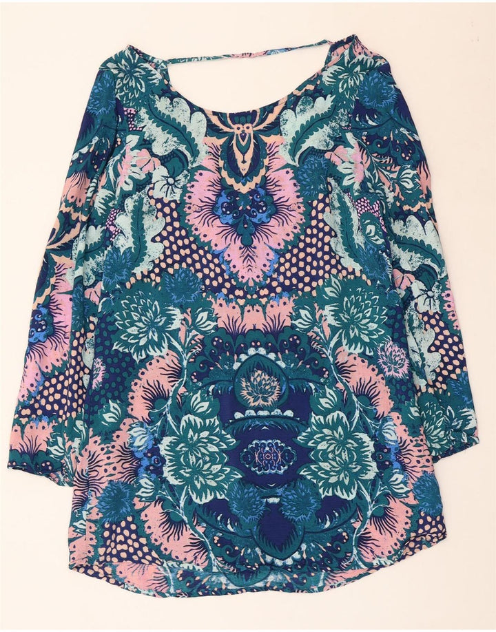 BILLABONG Robe tunique à manches longues pour femme UK 12 Medium Multicolore Floral