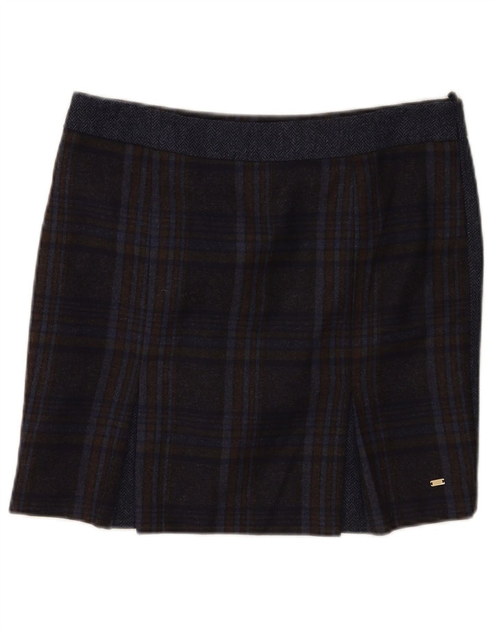 Tommy Hilfiger Mini jupe femme US 8 Medium W32 laine à carreaux bleu marine