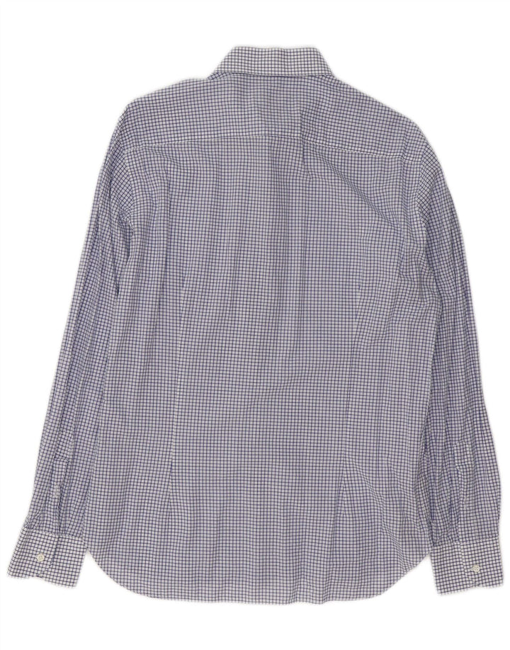Massimo Dutti Chemise Homme Taille 42 16 1/2 Grand Coton à Carreaux Bleu