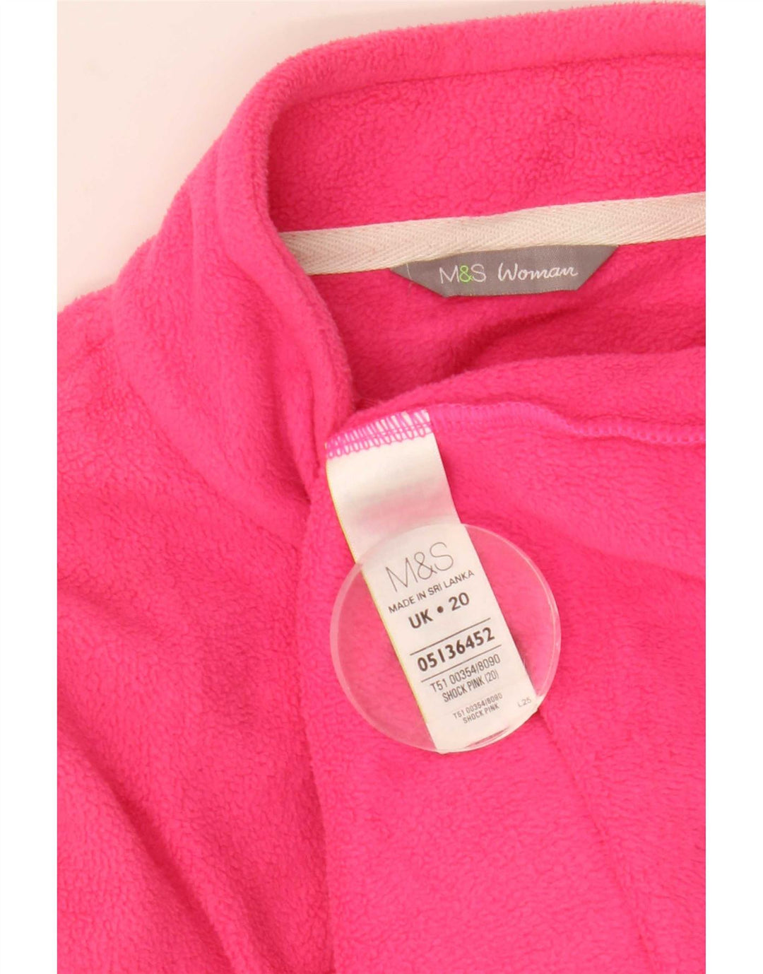 Marks & Spencer Veste polaire pour femme UK 20 2XL Rose Polyester