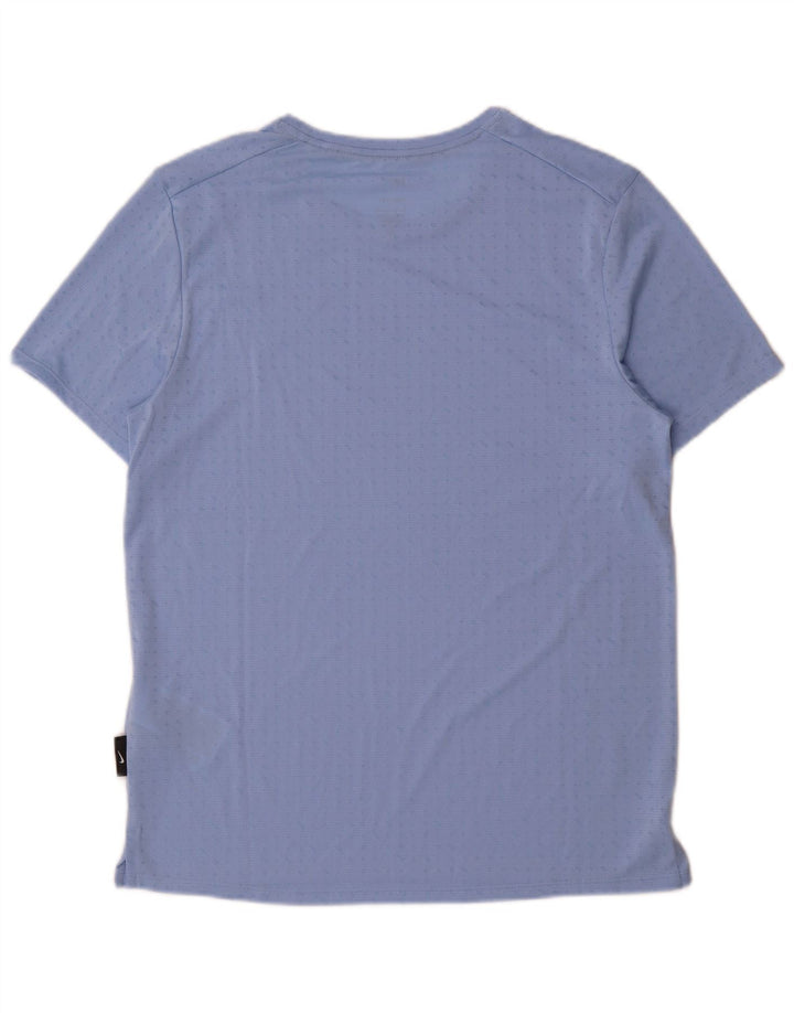 Nike Hommes Dri Fit T-Shirt Haut Petit Bleu Tacheté Polyester