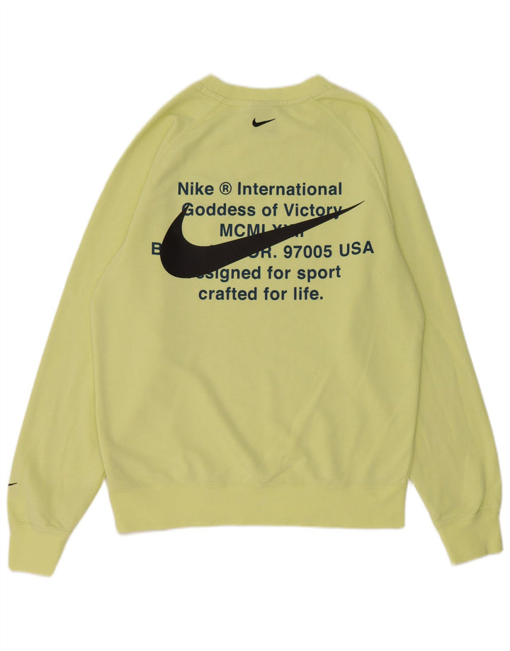 Nike Mens Graphic Sweatshirt Jumper Petit Jaune Coton