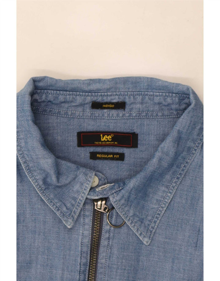 Lee Chemise Pull Coupe Regular Indigo Homme Bleu Moyen