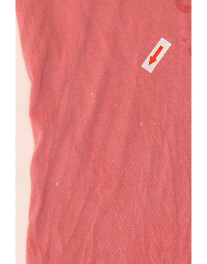 Diesel T-Shirt Graphique Homme Rose Moyen Coton