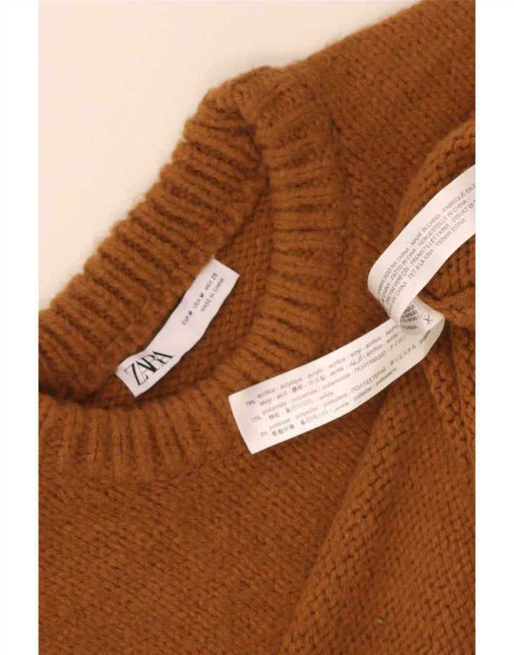 Zara Femme Débardeur UK 12 Acrylique Marron Moyen