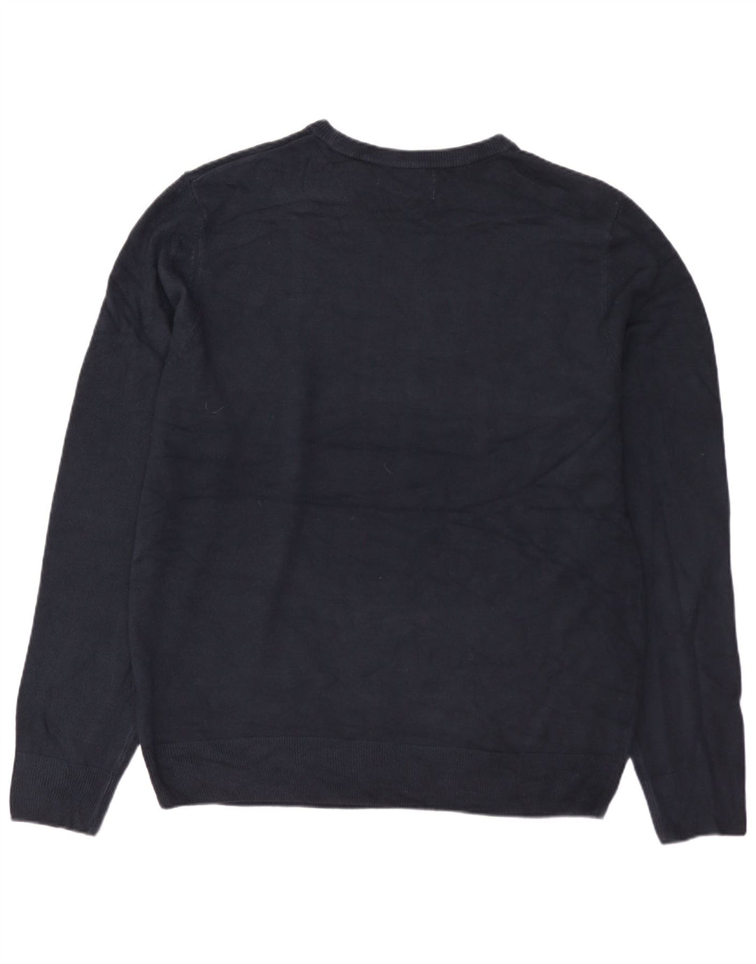 MARKS & SPENCER Pull col rond pour homme en acrylique bleu marine Taille L