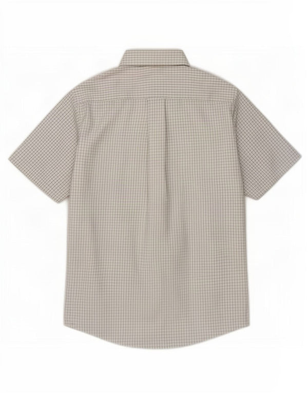 Orvis Chemise à manches courtes pour homme en coton vichy blanc moyen