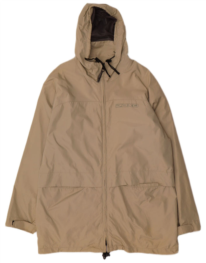 AXO Manteau coupe-vent à capuche pour homme UK 40 Large Beige Polyamide