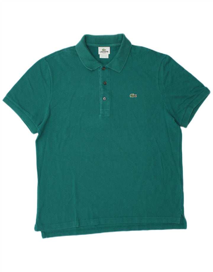 LACOSTE Homme Slim Fit Polo Taille 5 Grand Coton Vert