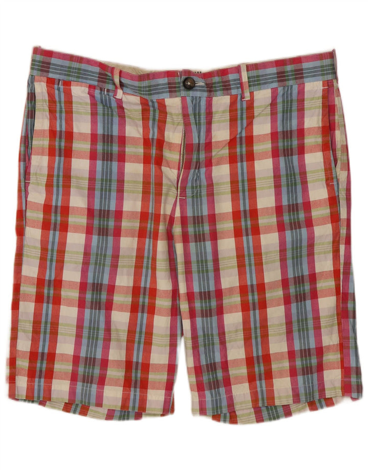 JACK WILLS Short Chino Homme W34 Grand Carreau Multicolore Coton