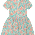 Eastex Robe trapèze pour femme UK 12 Medium Turquoise Floral Polyester