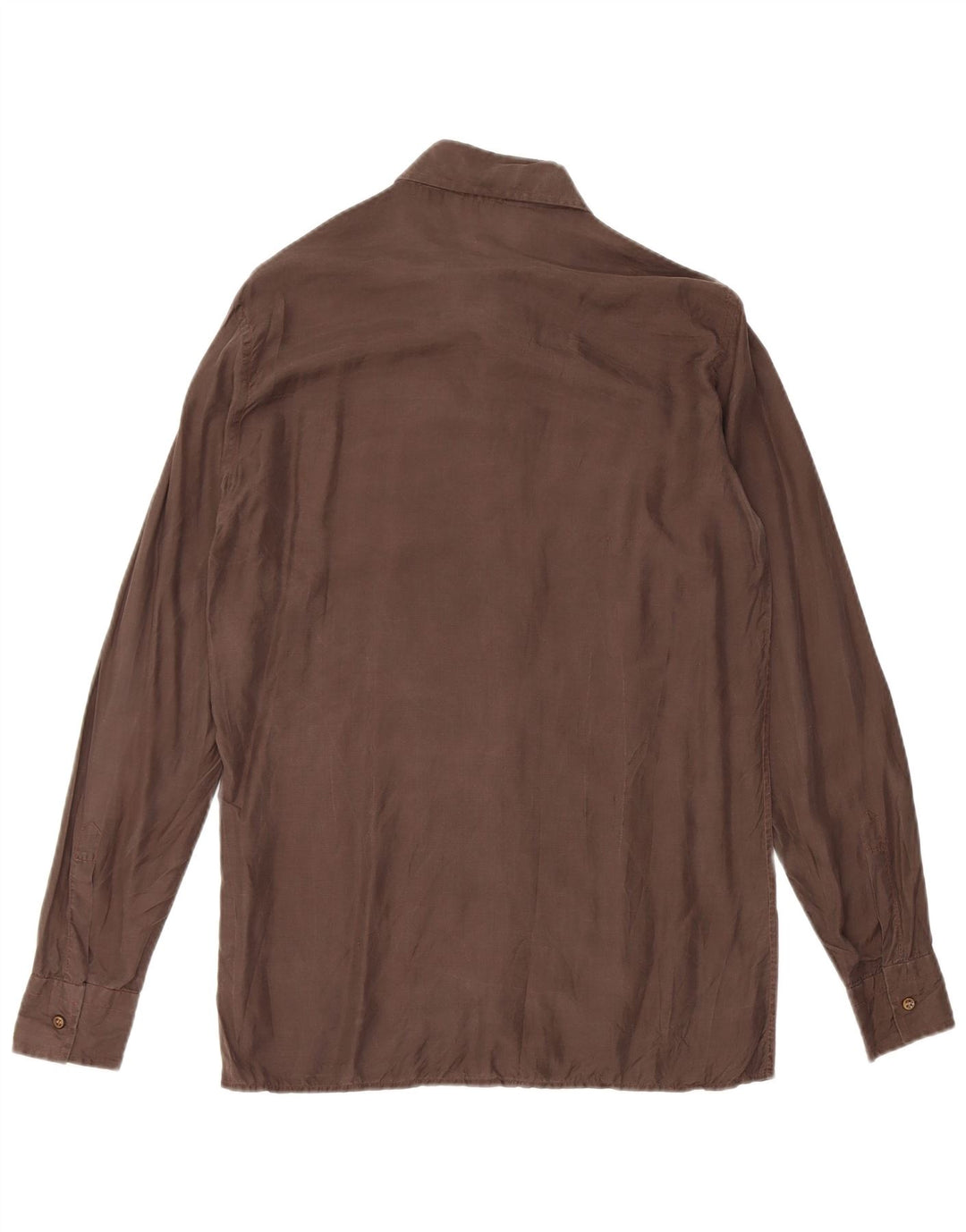 vintage Chemise Homme Taille 39 15 1/2 Brun Moyen