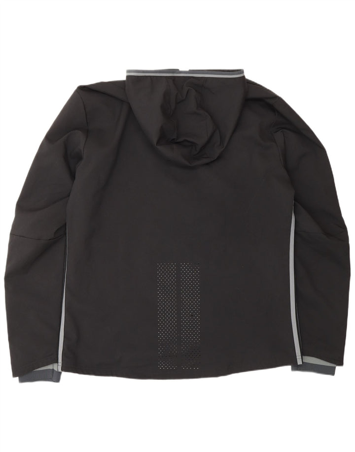 ADIDAS Veste de survêtement à capuche Climacool pour hommes, grand noir, polyester