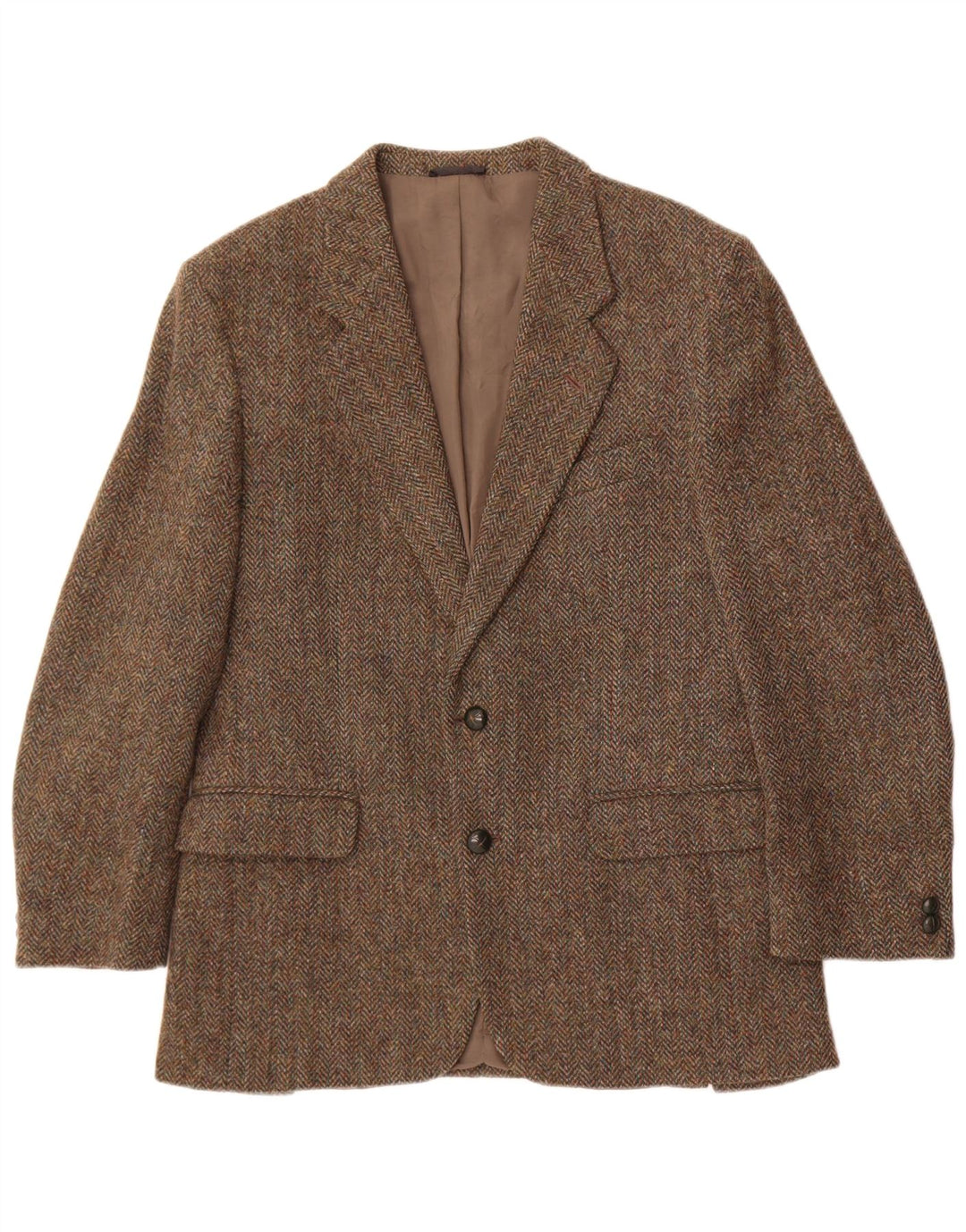 Pitlochry Veste blazer Harris Tweed pour homme UK 38 Marron moyen à chevrons