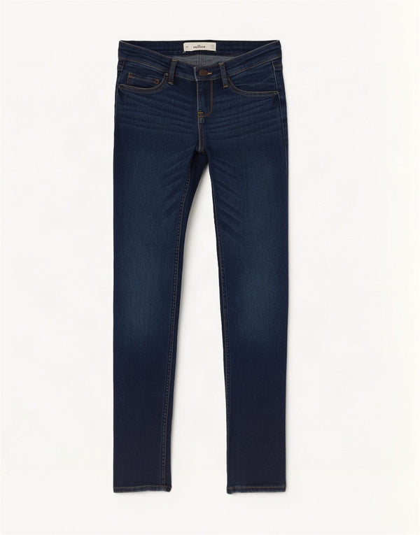 Hollister Jean skinny pour femme US 3 Small W26 L29 Bleu marine Coton