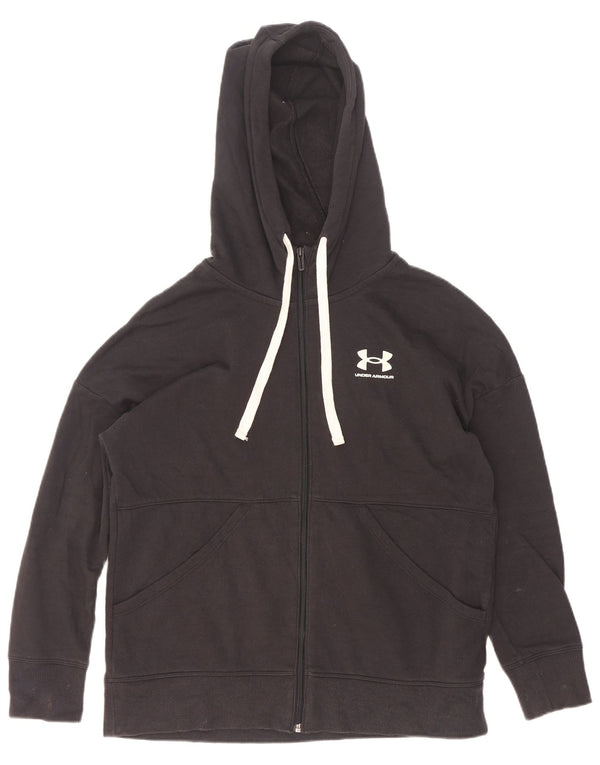 Under Armour Sweat à Capuche Loose Fit Zippé Homme Noir XS