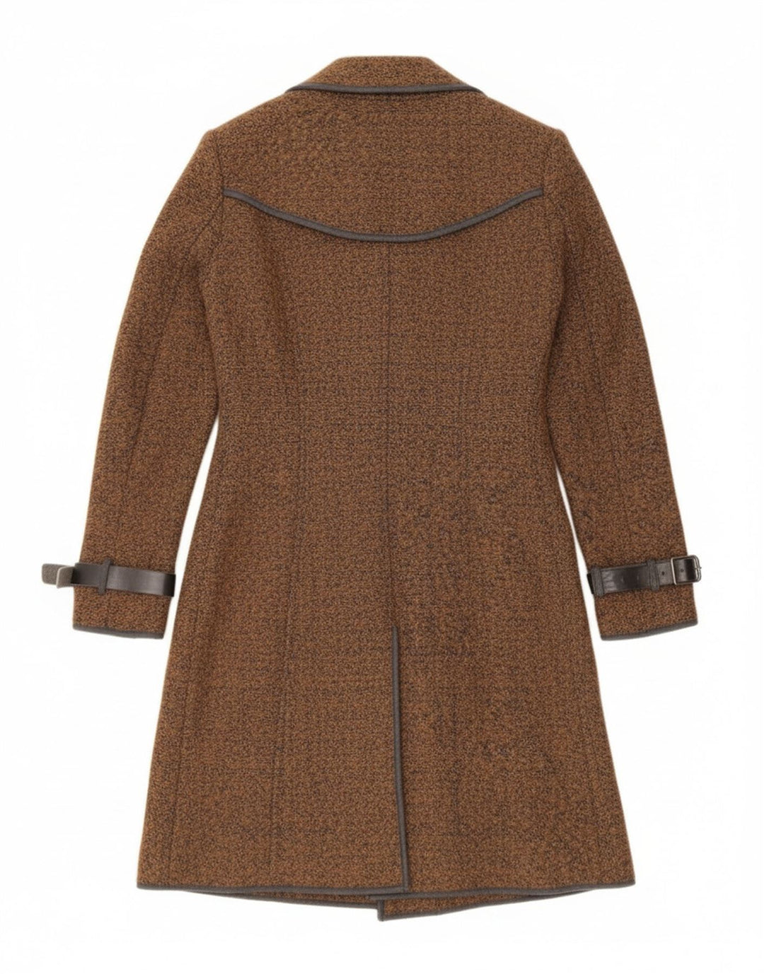 Tenax Manteau croisé femme IT 40 petit coton moucheté marron
