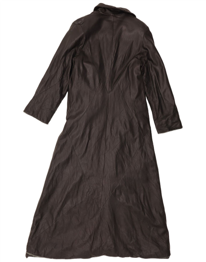 manteau en cuir femme vintage IT 46 Grand cuir noir