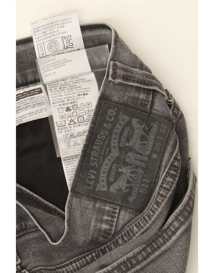 Levi's Jean Slim 511 Homme W36 L32 Gris Coton