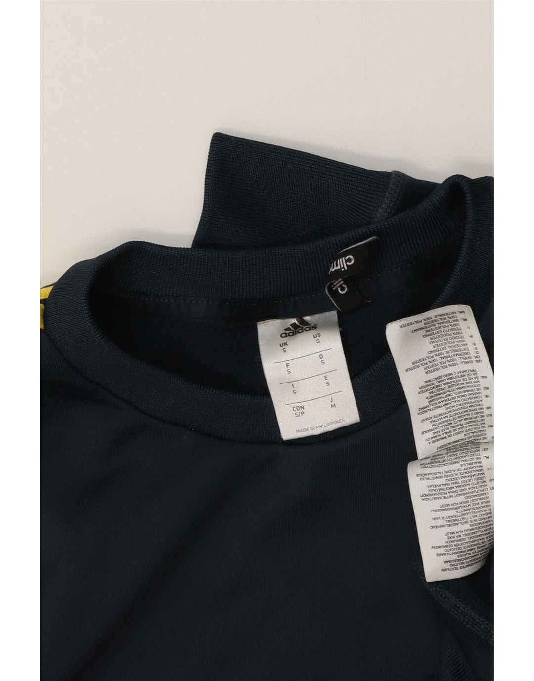 ADIDAS Hommes Climalite Sweatshirt Jumper Petit Vert Colorblock Polyester