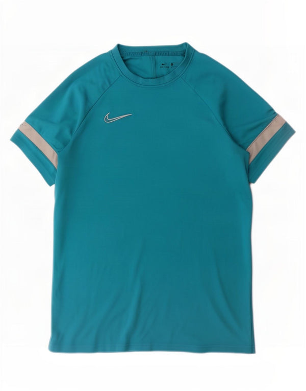 Nike Hommes Dri Fit T-Shirt Haut Large Bleu Colorblock Polyester