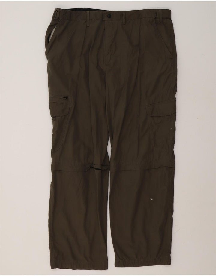 Marks & Spencer Pantalon Cargo Droit Blue Harbour Homme W42 L31 Kaki