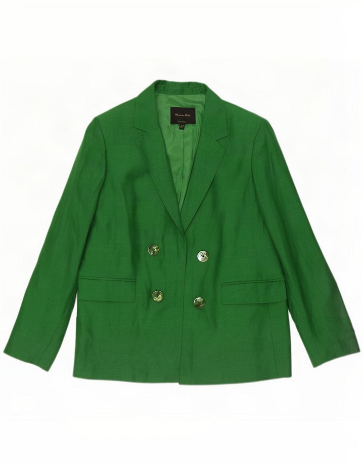 Massimo Dutti Veste blazer ouverte pour femme EU 40 Vert moyen