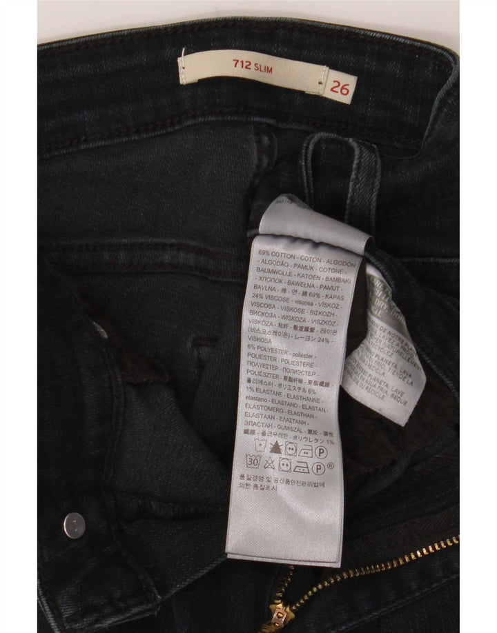 Levi's Jean Slim 712 Femme W26 L27 Bleu Marine Coton