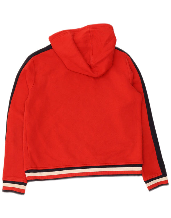 Tommy Hilfiger Pull à capuche coupe décontractée pour femme UK 6 XS Rouge Colourblock