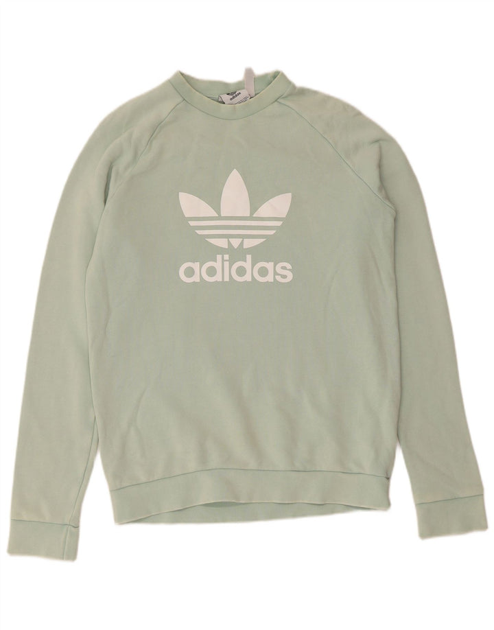 Adidas Sweat-shirt graphique pour homme Petit coton turquoise
