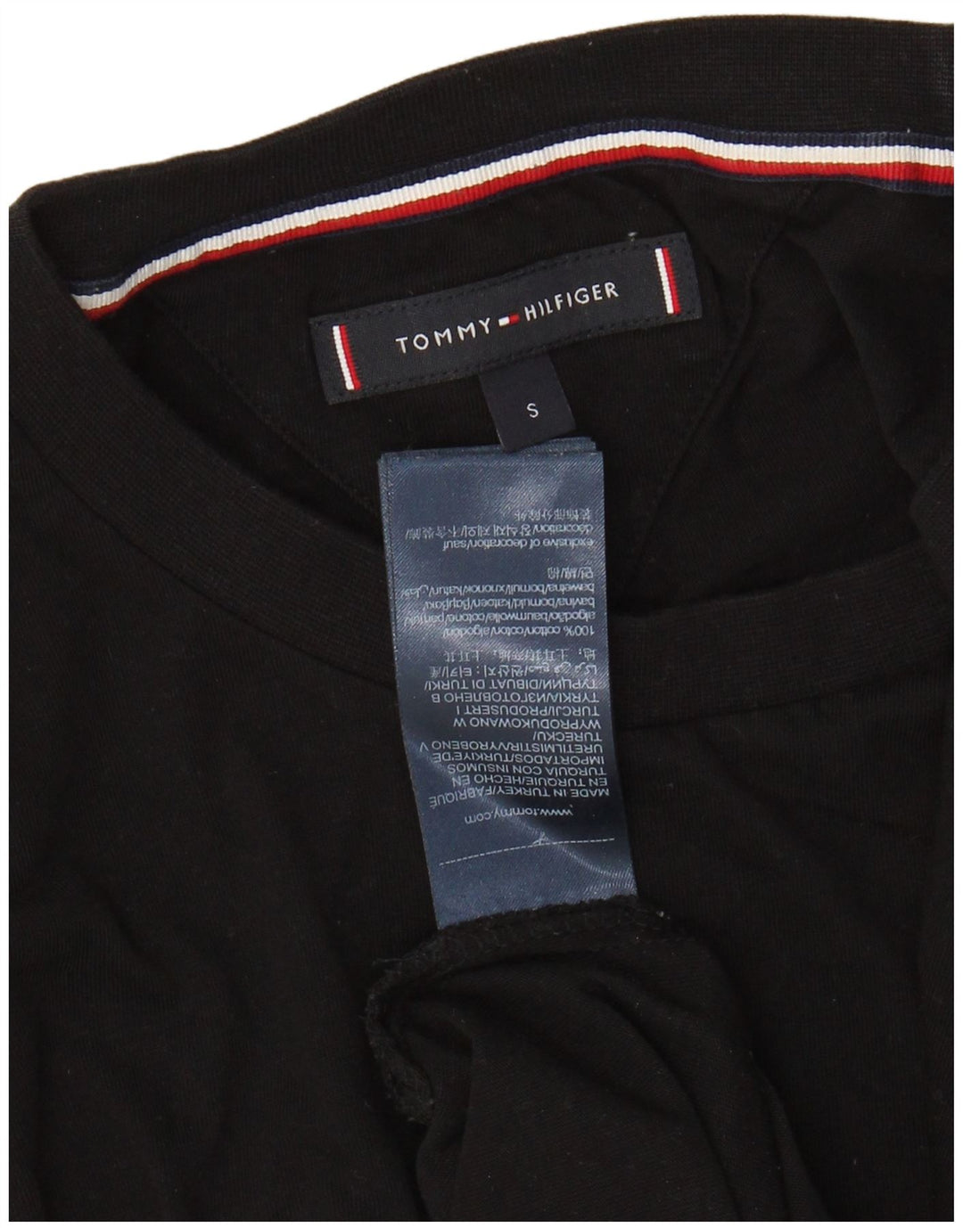 TOMMY HILFIGER T-Shirt Homme Haut Petit Noir Coton