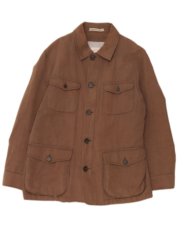 Gant Veste utilitaire pour homme UK 40 Large Marron Coton
