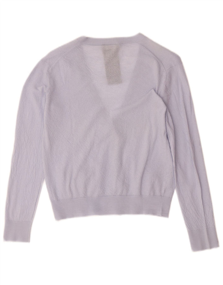 Giorgio Armani Pull Cardigan Court Femme IT 42 Laine Violet Moyen