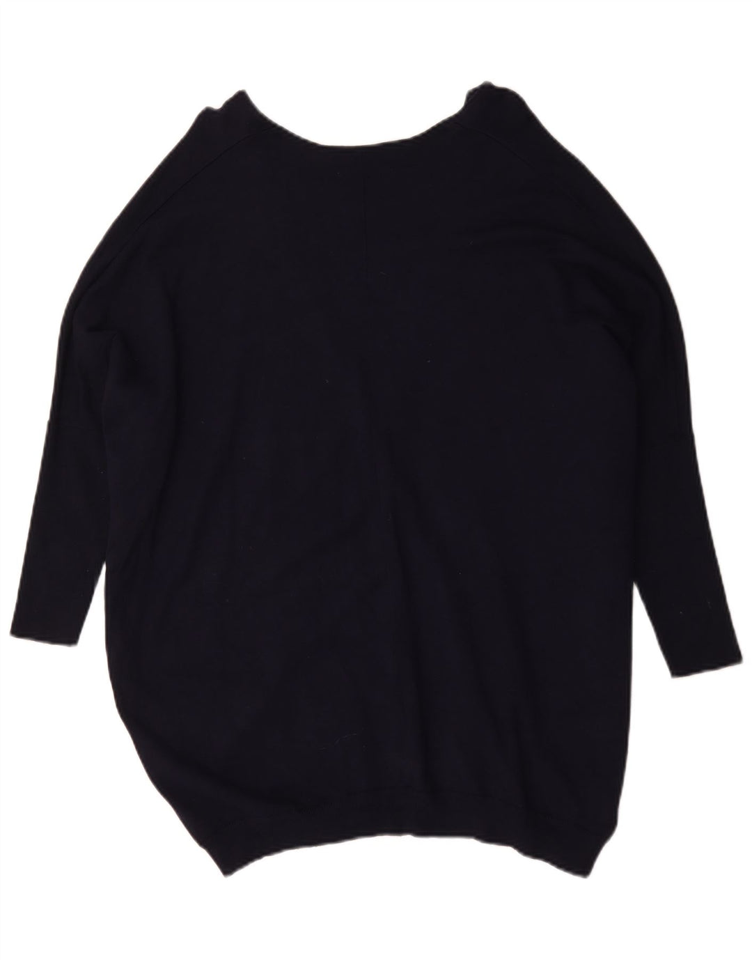 Zara Pull surdimensionné à col en V pour femme UK 14 Bleu marine moyen