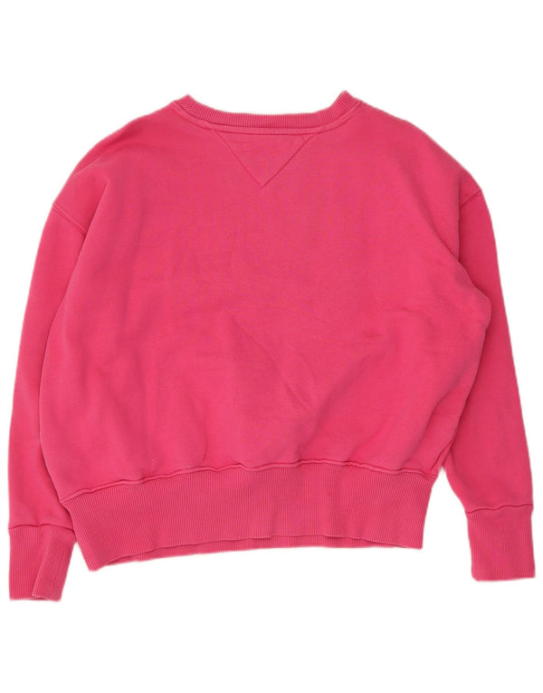 Tommy Hilfiger Sweat-shirt surdimensionné graphique pour femme UK 10 Petit Rose