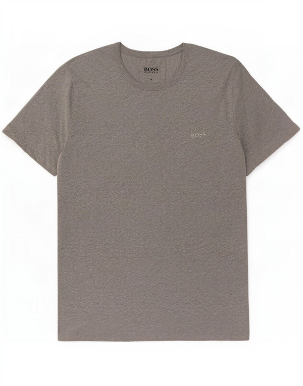 Hugo Boss Homme T-Shirt Top Gris Moyen Coton